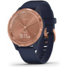 Часы GARMIN VIVOMOVE 3S розовое золото циферблат с темно-синим ремешком 010-02238-23