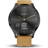 Часы GARMIN VIVOMOVE HR черный оникс с светло-коричневым кожаным ремешком 010-01850-00