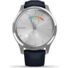 Часы GARMIN VIVOMOVE LUXE серебристый с итальянским кожаным темно-синим ремешком 010-02241-20