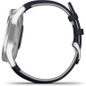 Часы GARMIN VIVOMOVE LUXE серебристый с итальянским кожаным темно-синим ремешком 010-02241-20